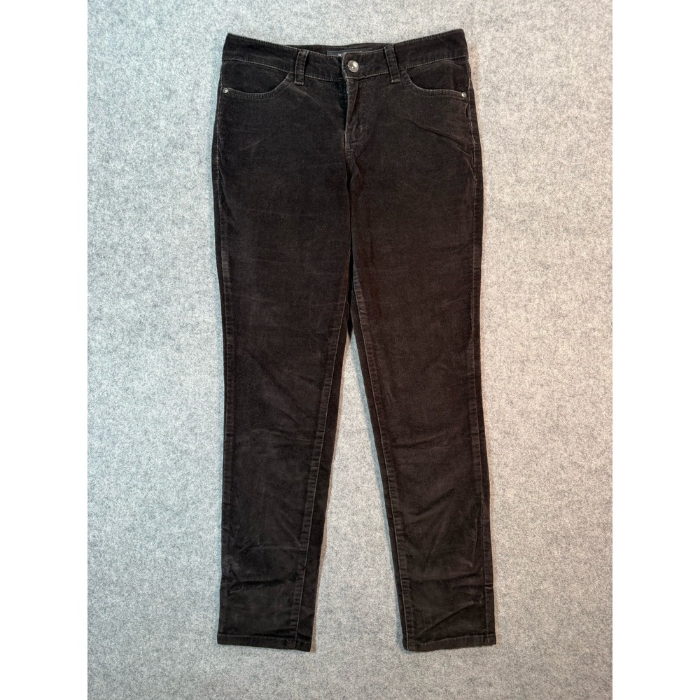 Nine West Jeans Womens Corduroy Pants Brown Slim Leg Five Pocket Casual Trousers
